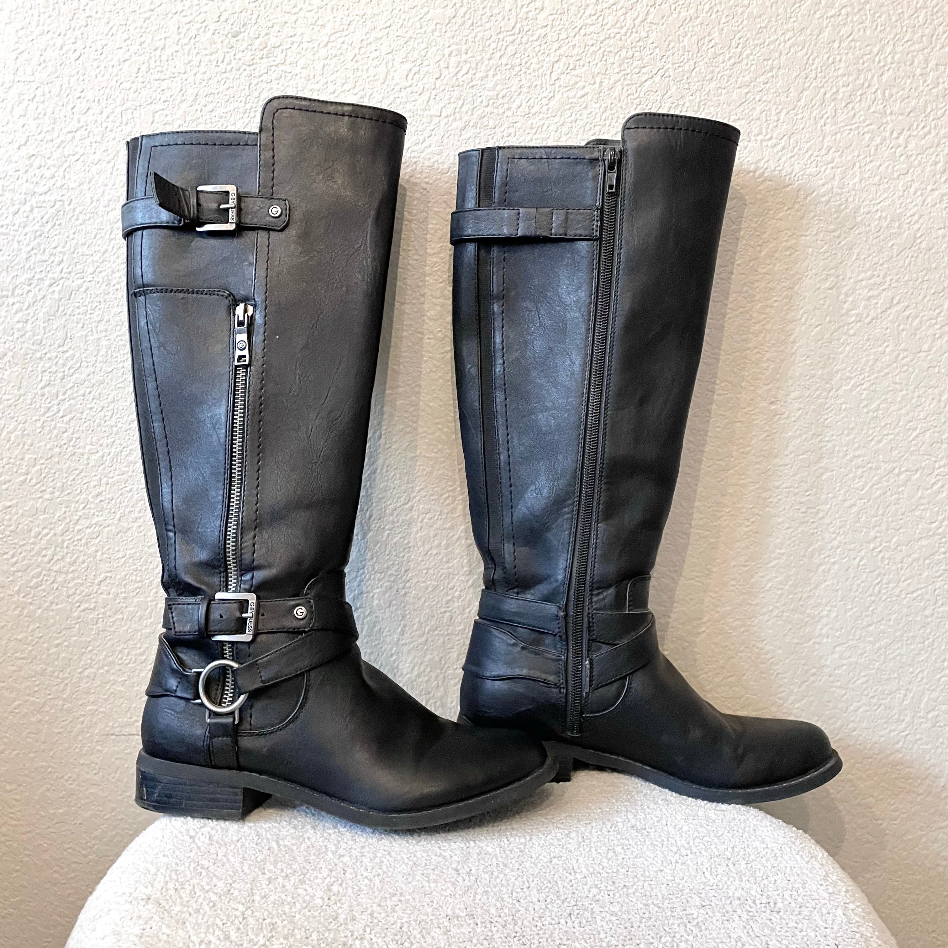 Buckle Knee High Boots