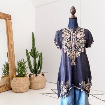 Floral Embroidered Tunic