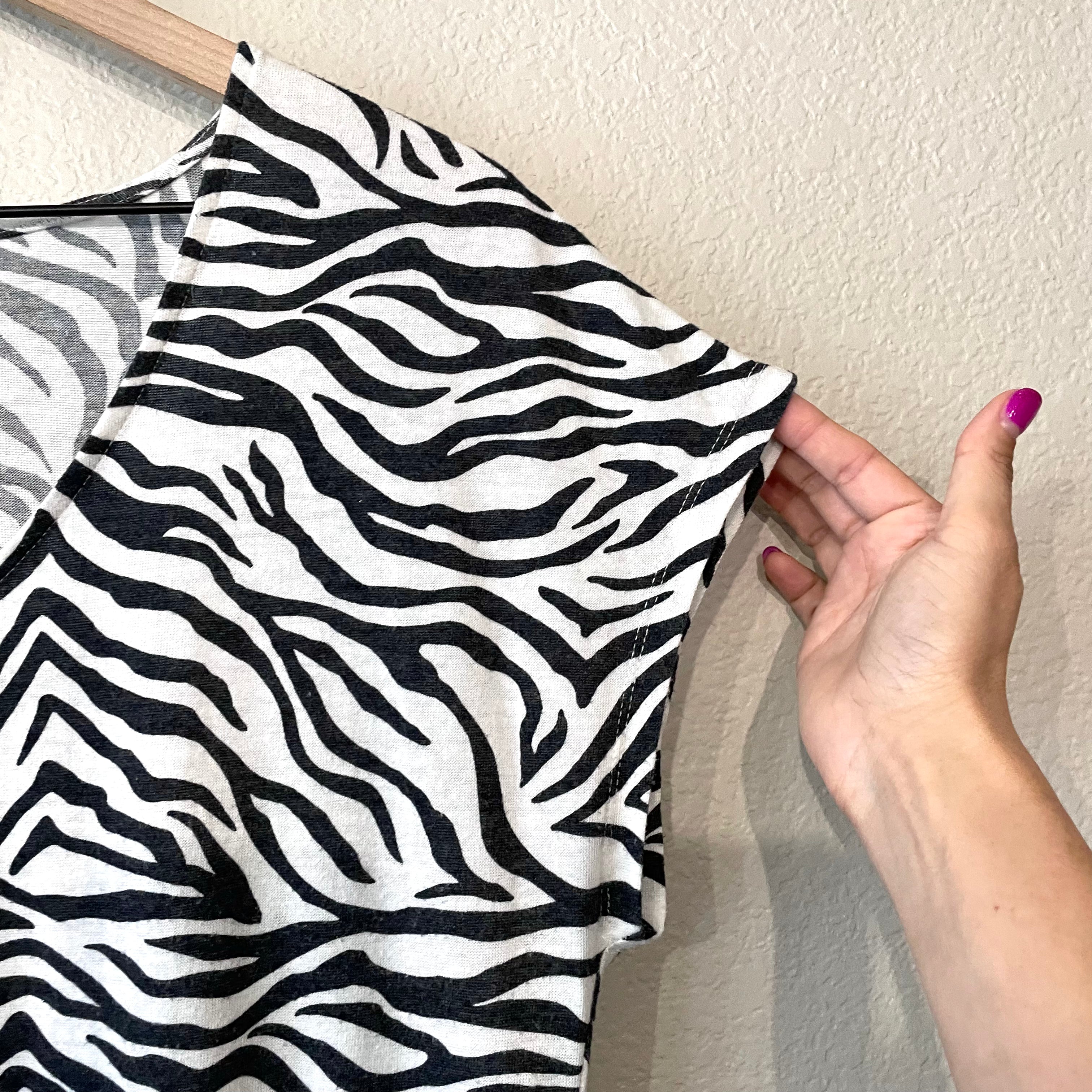 Zebra Shirt Dress