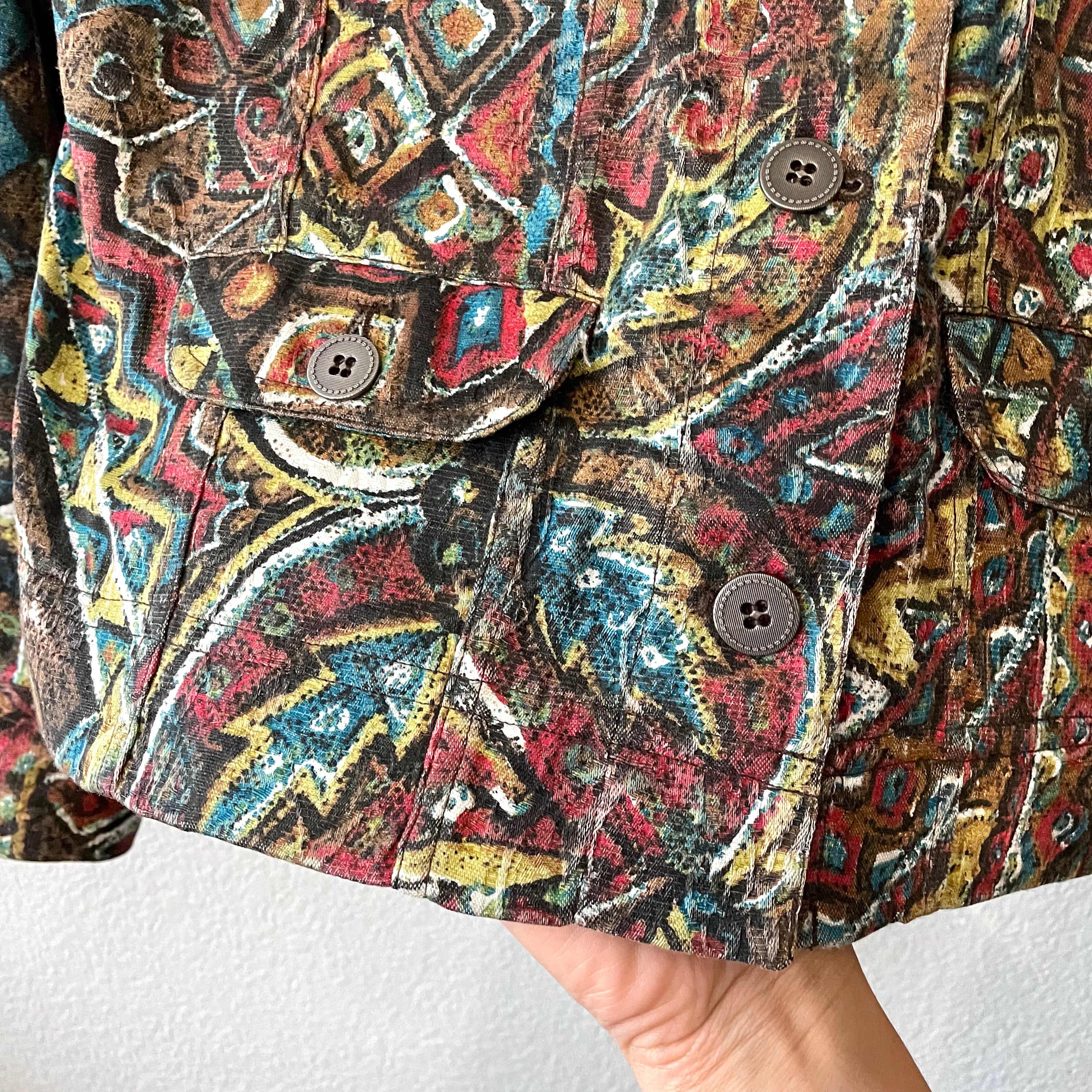 Abstract Button Jacket