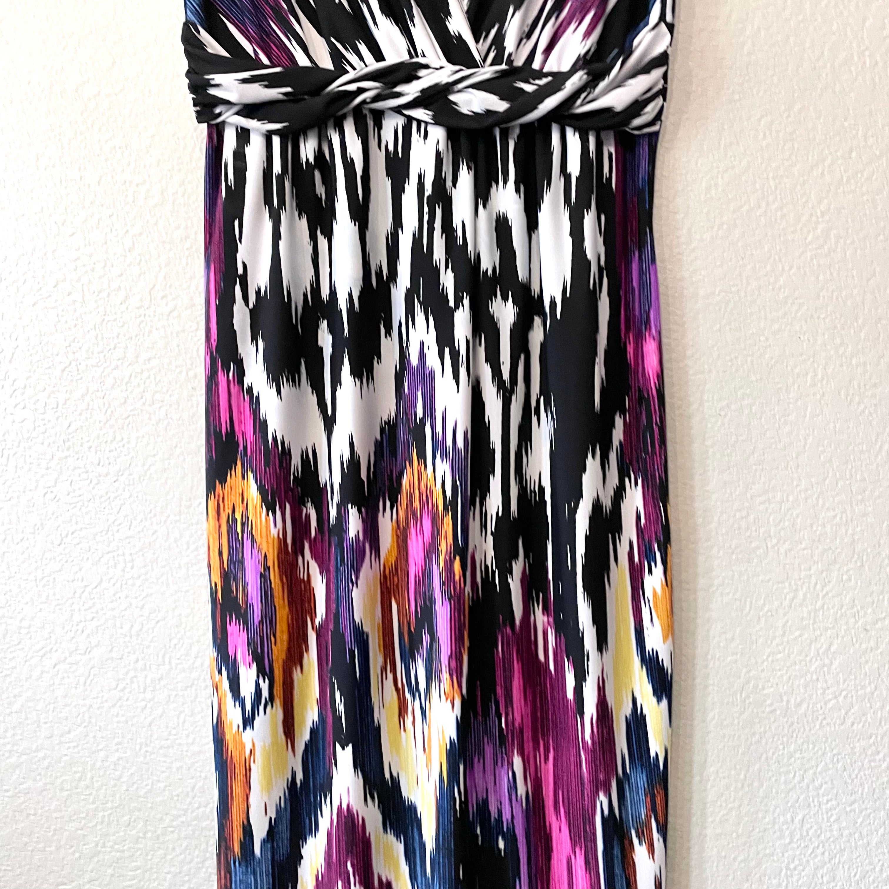 Ikat Stretch Maxi Dress