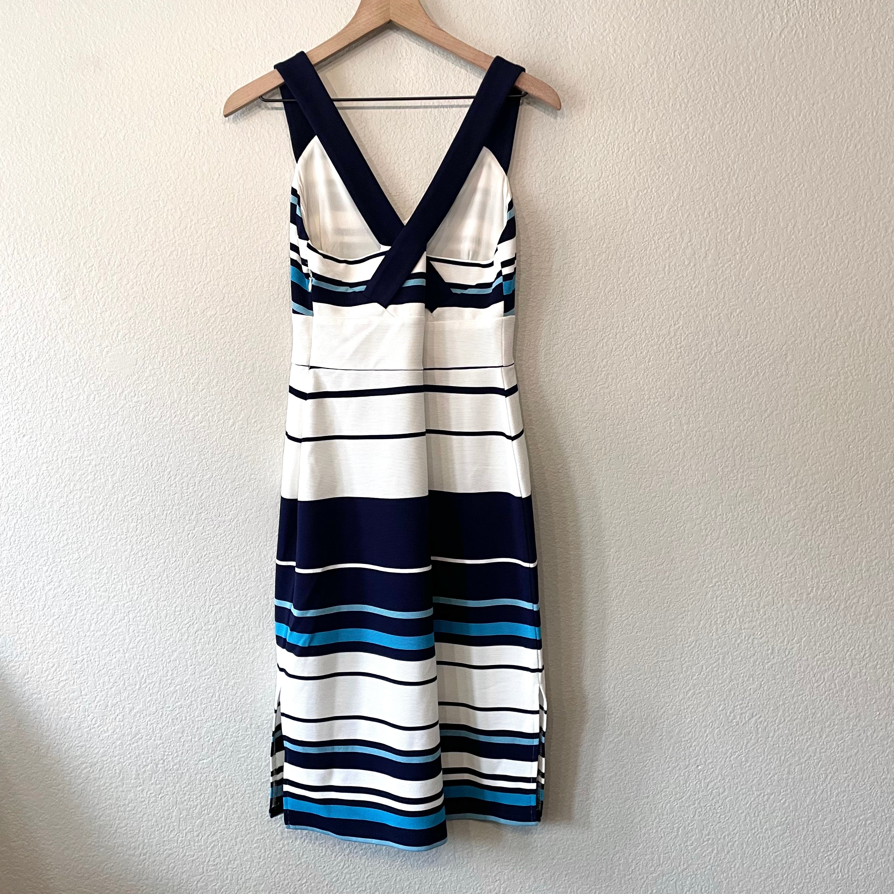 Ribbed Striped Sheath Dress