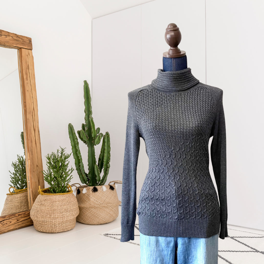 Cable Knit Turtleneck Sweater