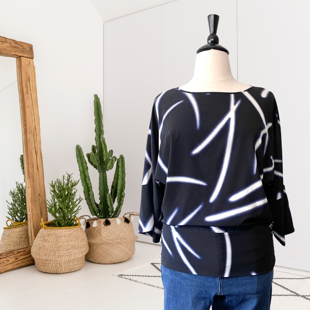 Dolman Abstract Blouse