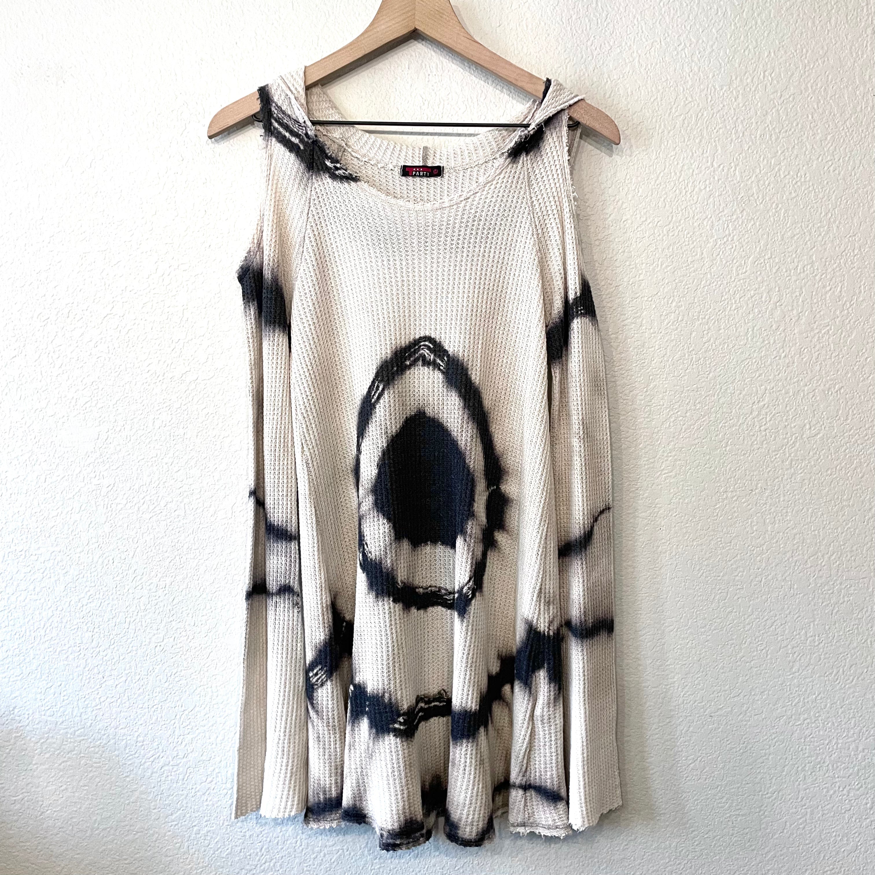 Tie Dye Cold Shoulder Tunic