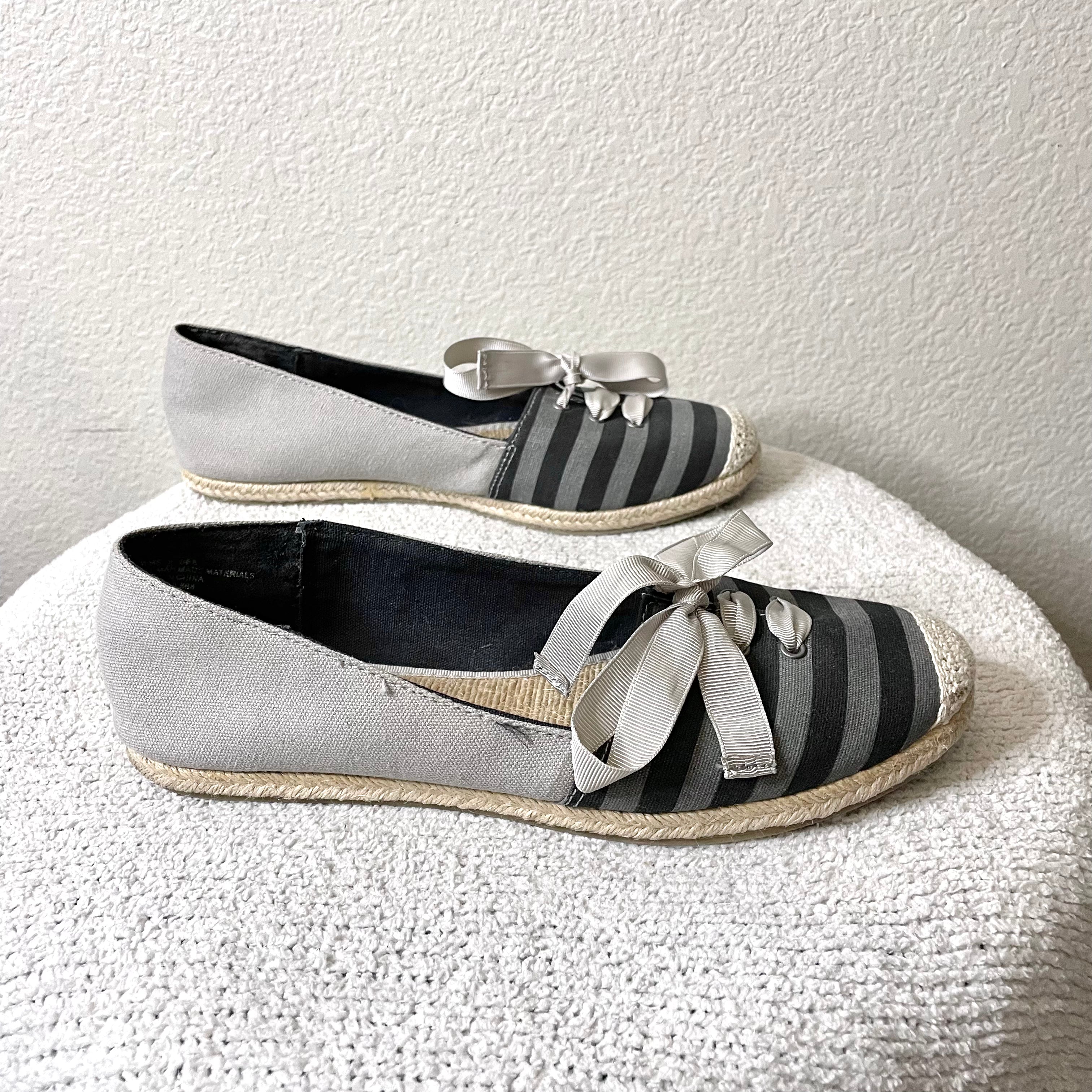 Striped Espadrille Flats