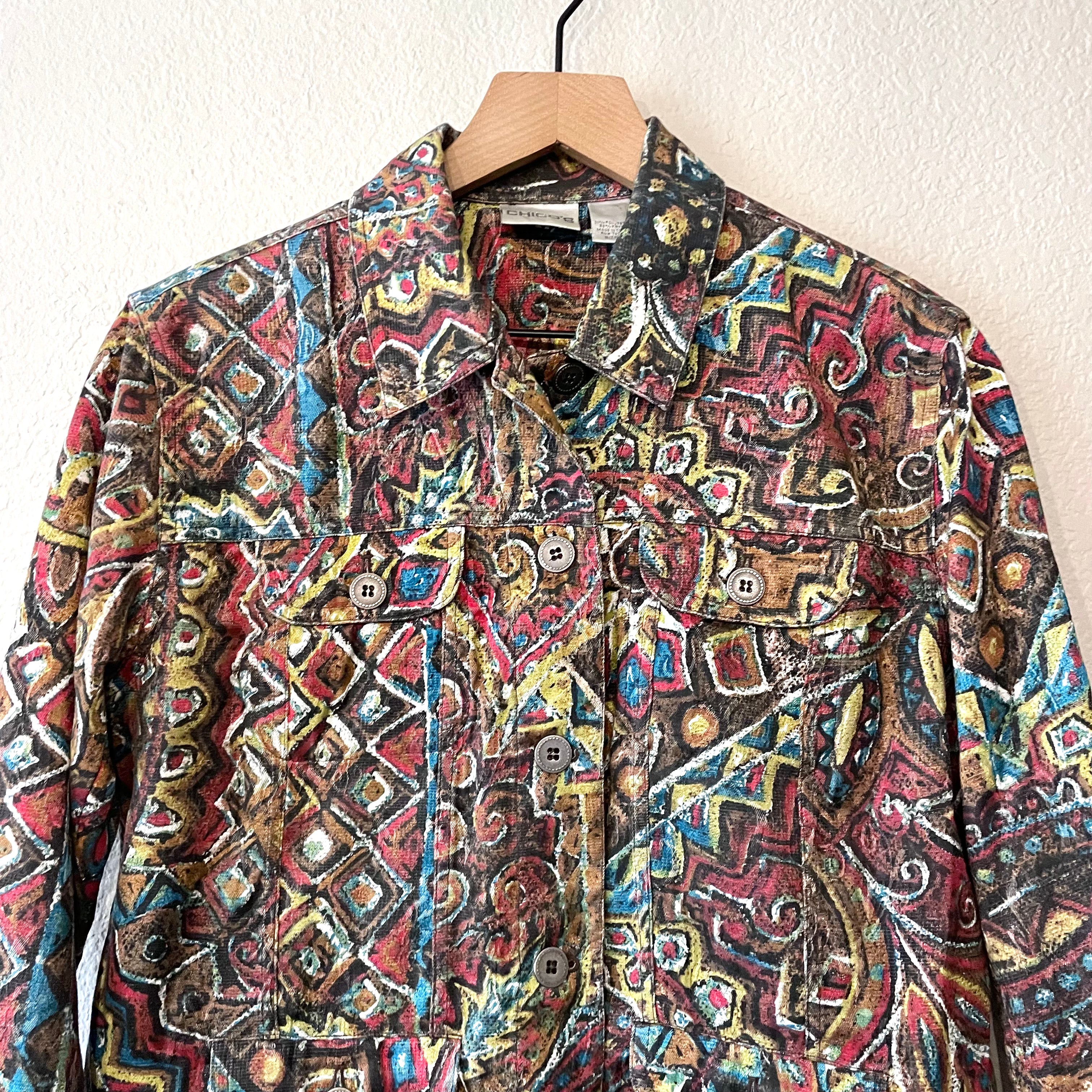 Abstract Button Jacket