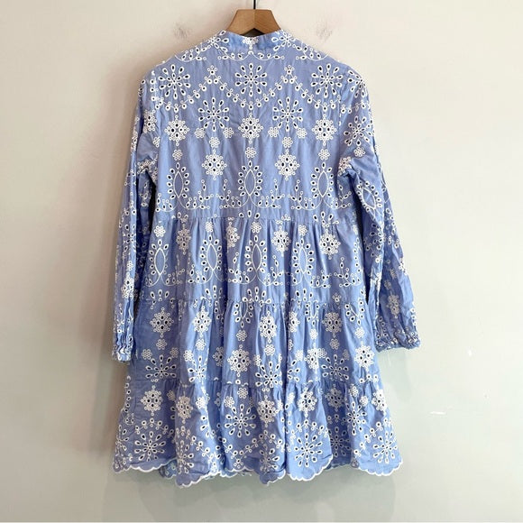 Long Sleeve Eyelet Dress