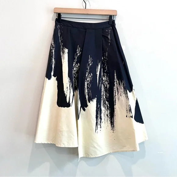 Abstract Midi Skirt