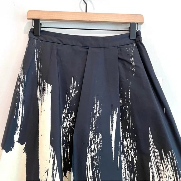 Abstract Midi Skirt