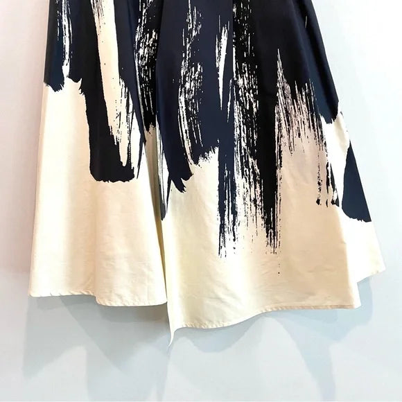 Abstract Midi Skirt