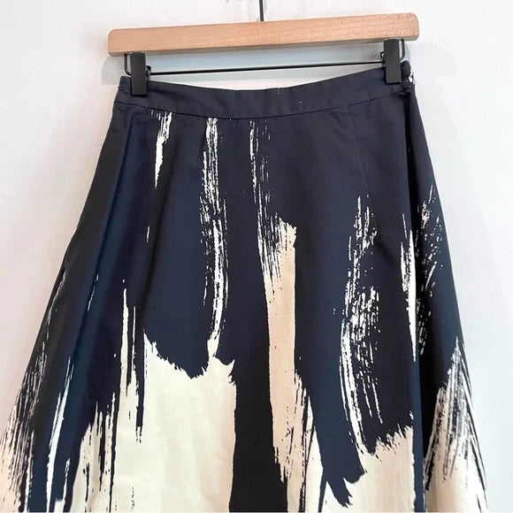 Abstract Midi Skirt