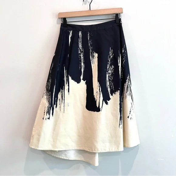 Abstract Midi Skirt