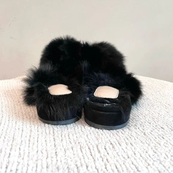 Faux Fur Lined Puff Mules