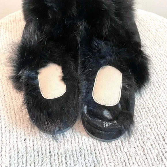 Faux Fur Lined Puff Mules