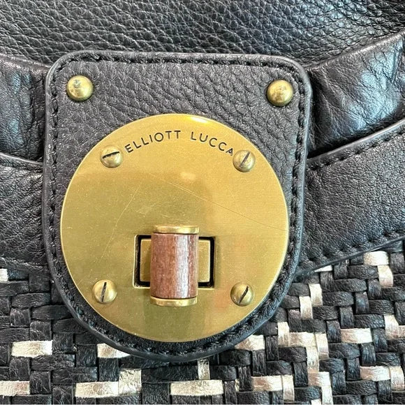 Weave Pocket Leather Purse