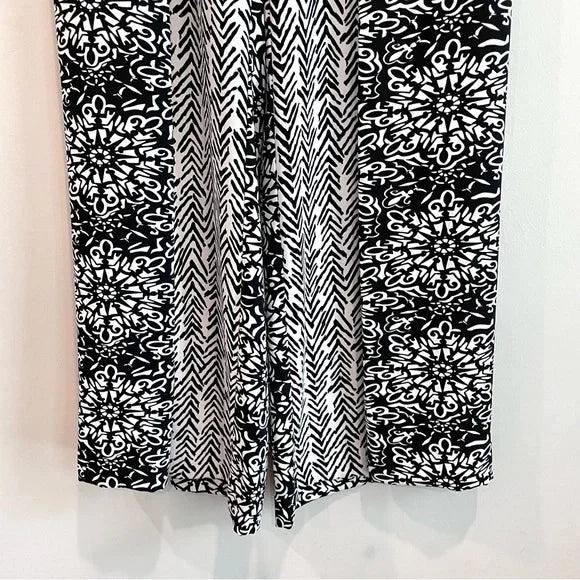 Geometric Wrap Palazzo Pants