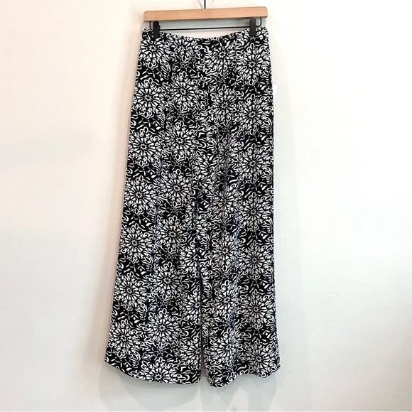 Geometric Wrap Palazzo Pants