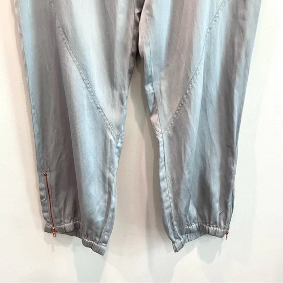 Satin Zip Ankle Joggers