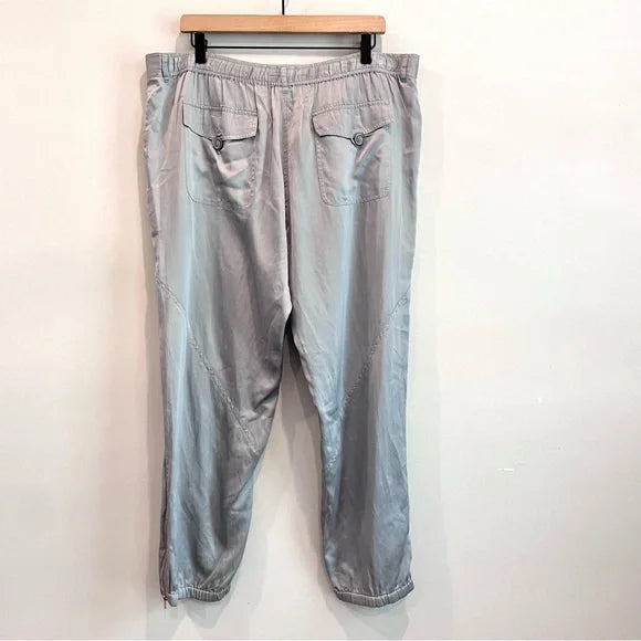 Satin Zip Ankle Joggers