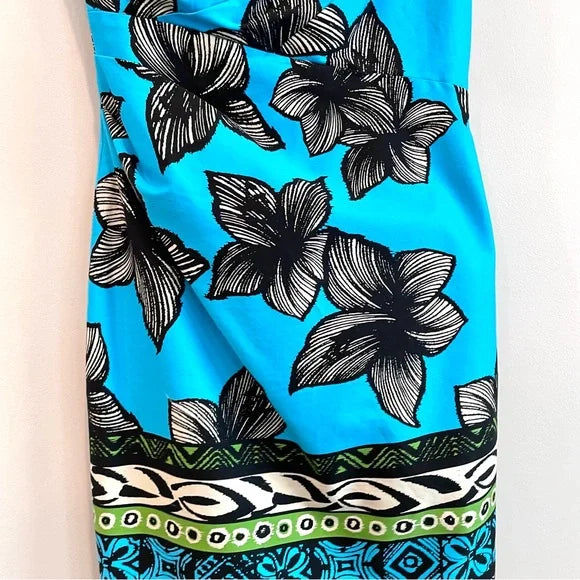 One Shoulder Tropical Floral Dress