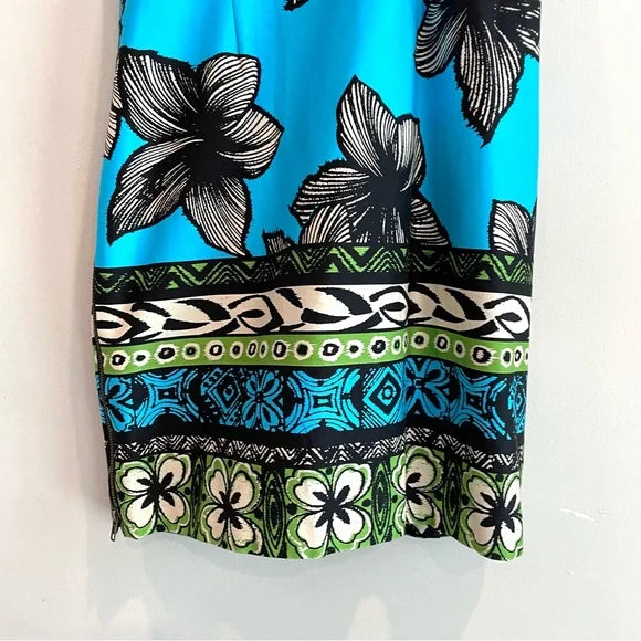 One Shoulder Tropical Floral Dress