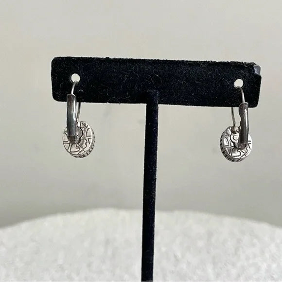 Two Tone Oval Earrings