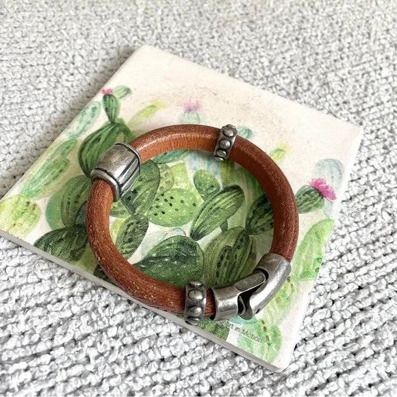 Leather Charm Bracelet