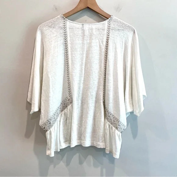 Embroidered Linen Top