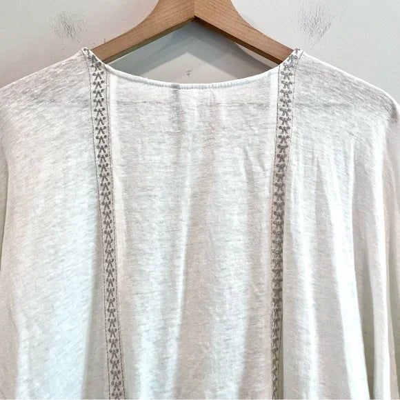 Embroidered Linen Top