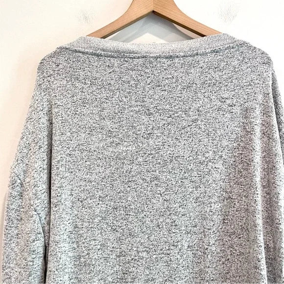 Marled Knit Button Shoulder Sweater