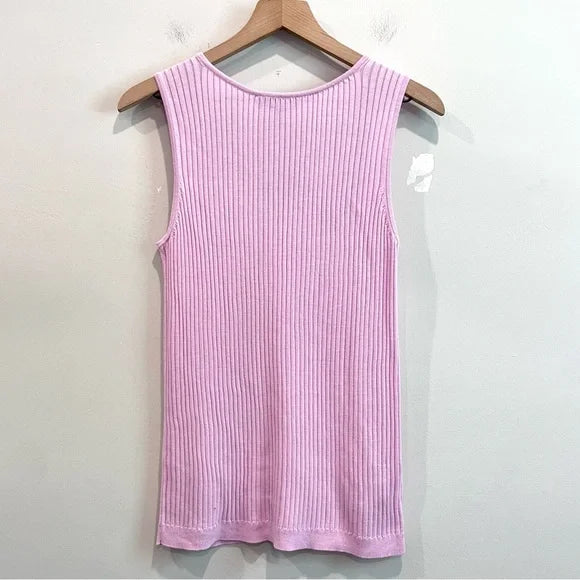 Sleeveless Ribbed Knit Top