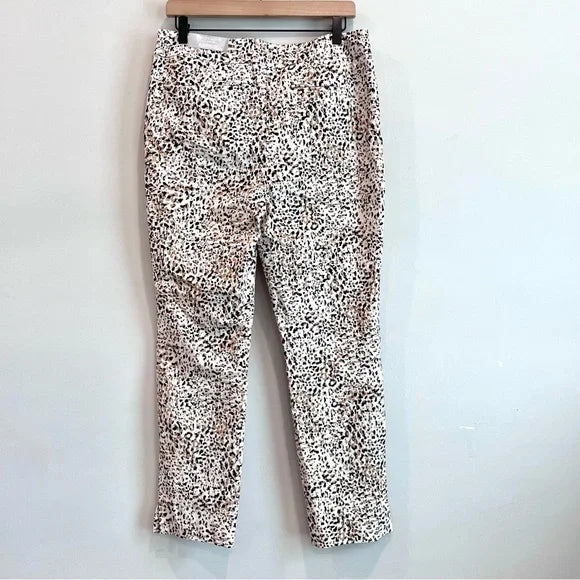 Pebble Print Slim Ankle Pants