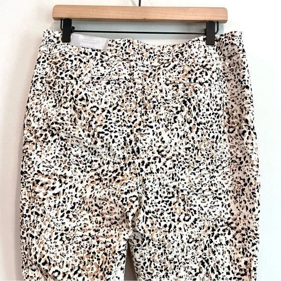 Pebble Print Slim Ankle Pants