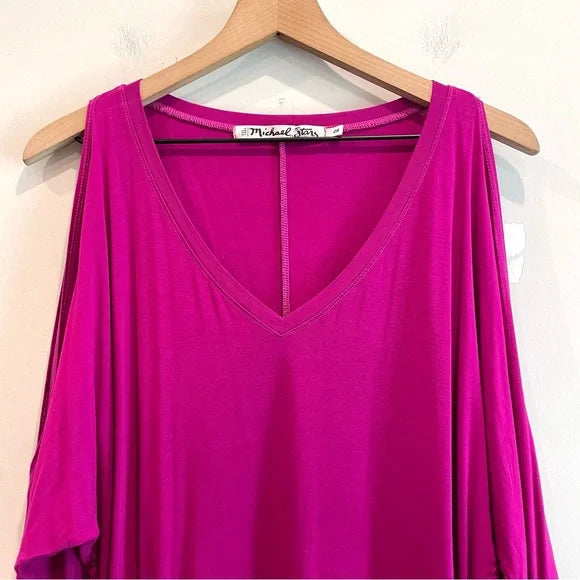 V-Neck Slit Sleeve Top