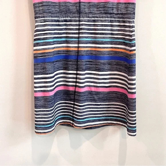 Striped Drawstring Waist Dress