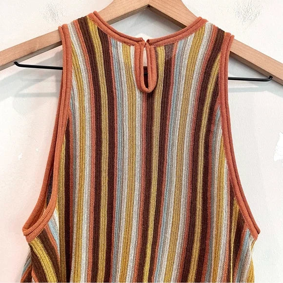 Striped Knit Sleeveless Top