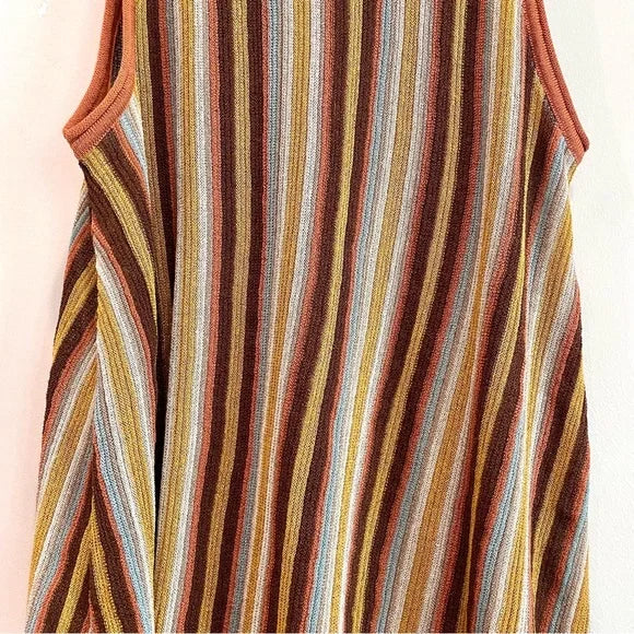 Striped Knit Sleeveless Top