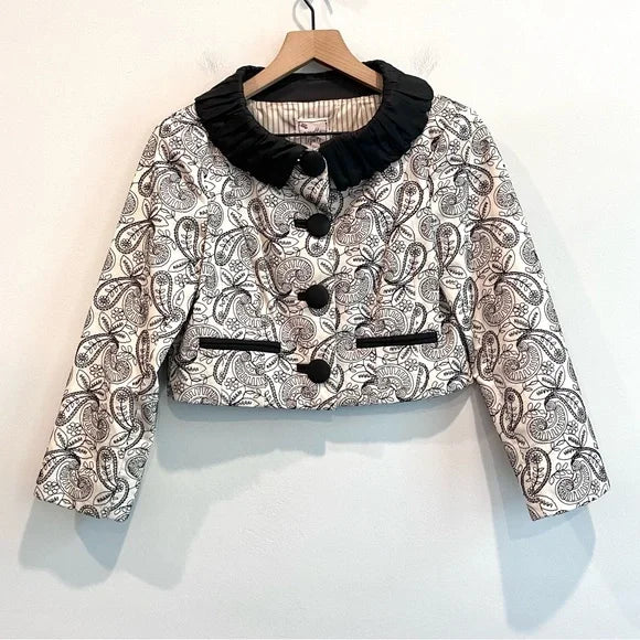 Paisley Embroidered Blazer Jacket