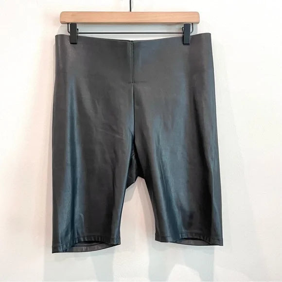 Faux Leather Bike Shorts