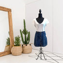 Button Down Jean Skirt-1