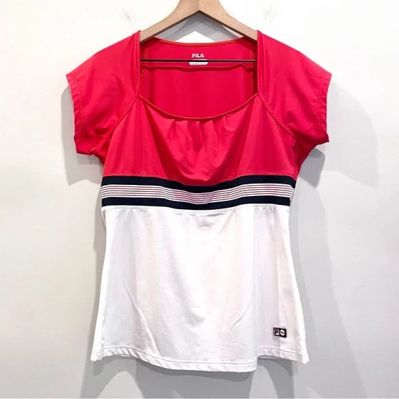 Colorblock Short Sleeve Tennis Top