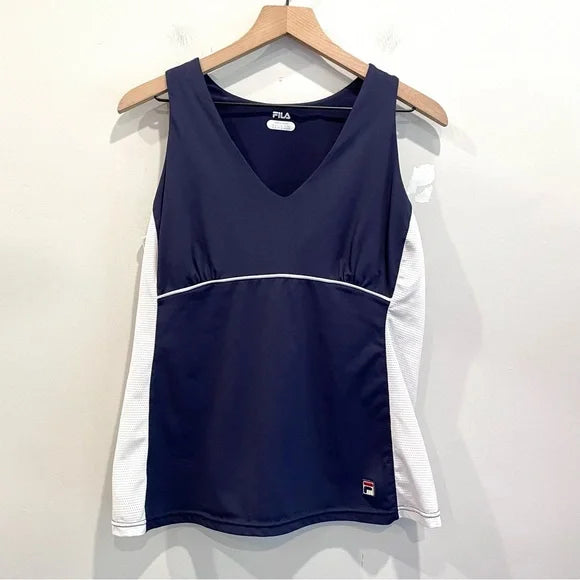 Mesh Side V-Neck Tank Top