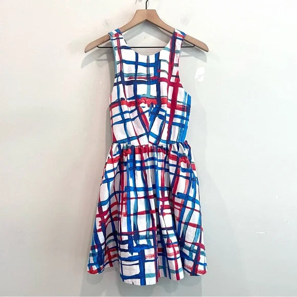 Painted Plaid Midi Dress