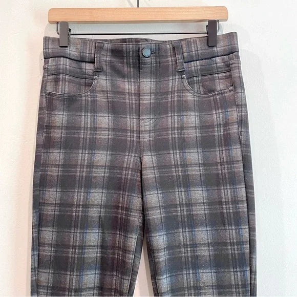 Plaid Pull On Skinny Pants