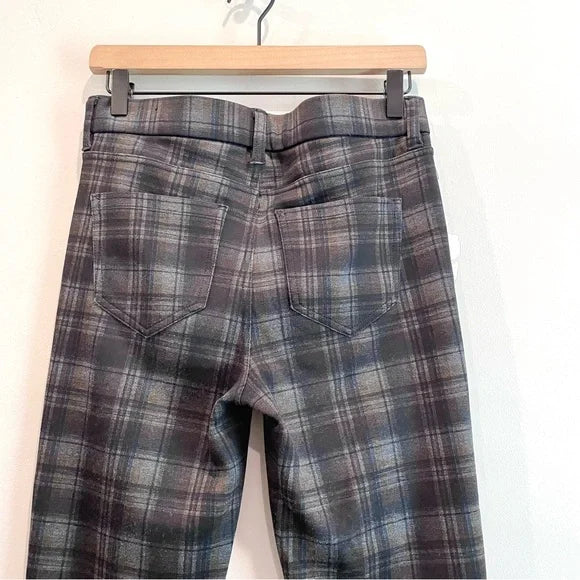 Plaid Pull On Skinny Pants