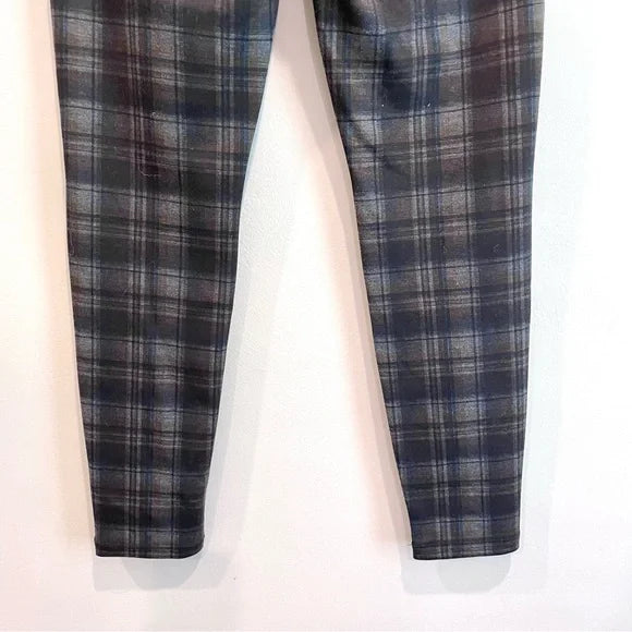 Plaid Pull On Skinny Pants