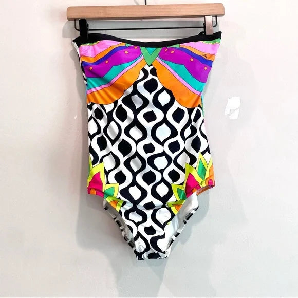 Colorful Halter Strap Swimsuit