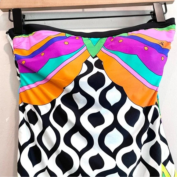 Colorful Halter Strap Swimsuit