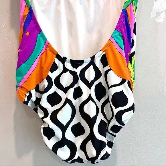 Colorful Halter Strap Swimsuit